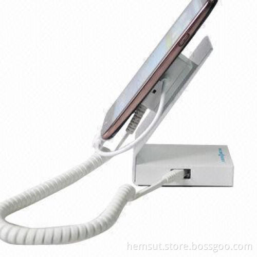 Magnetic mobile phone security display holder, alarm and charging for any phone, CE/RoHS